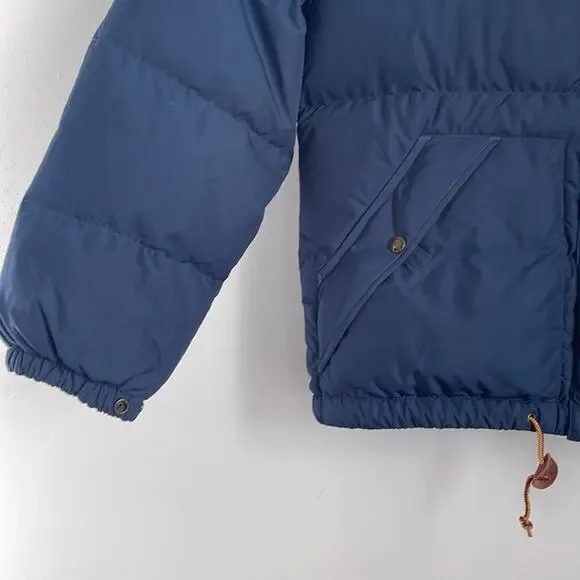 Polo Ralph Lauren duck down mock neck snap front puffer winter coat sz M